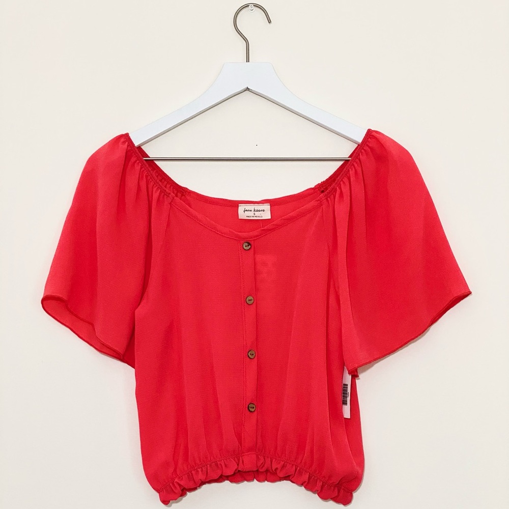Free Kisses Mango offshoulder blouse (Size S) New item with original tag.